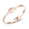 Lucky Cat Love Bangle & Bracelet For Women Rose Gold Bracelets Cheap Stainless Steel Jewelry Wholesale