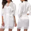 High quality Lace nightdress Nightgown bathrobe Ice silk