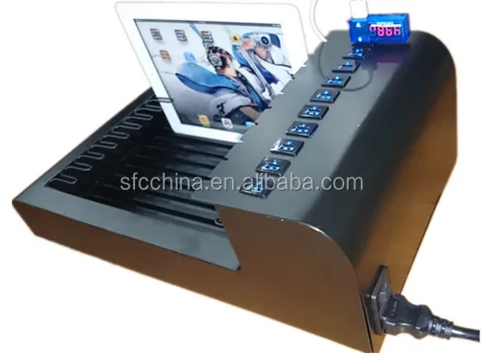5V 2.4A USB 10-PORT CHARGING STATION FOR iPad mobile MP3