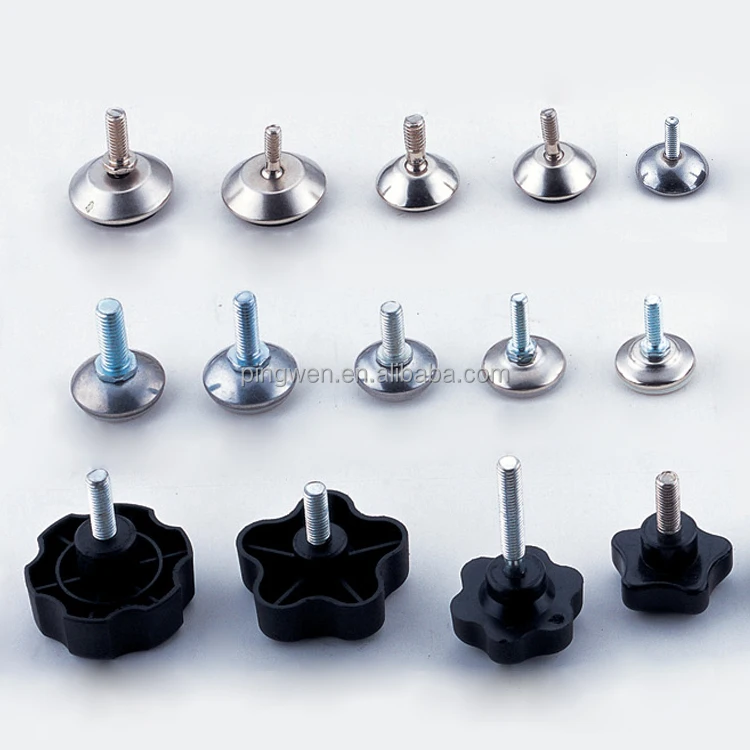 Wholesale Plastic Adjustable Furniture Feet Round Adjustable Screw Feet