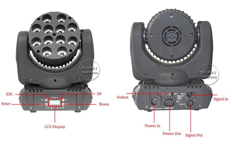 热卖迷你 led 摇头灯 10 w 12 pcs dj 蜜蜂眼摇头