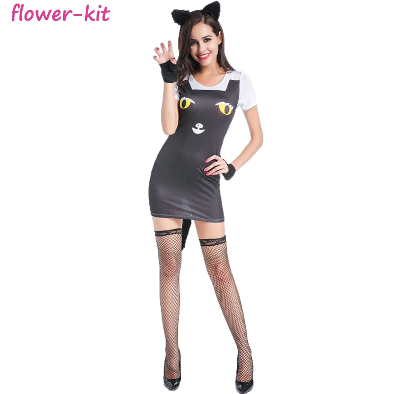 Free Shipping Sexy Cat Woman Costume New Hot H