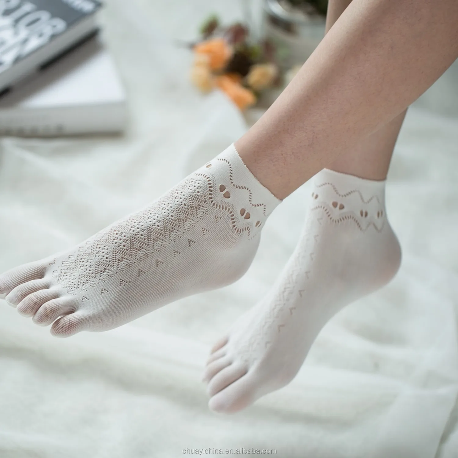 Factory Knitted Cheap Custom Funny Five Fingers Women Toe Socks - Buy ...