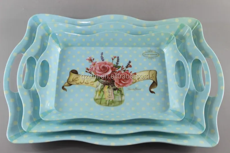 3pcs Melamine Serving tray set ,Food tray
