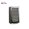 304 seamless stainless steel door frame one temperature zone 268Liter or 100 bottles fridge compressor wine cooler
