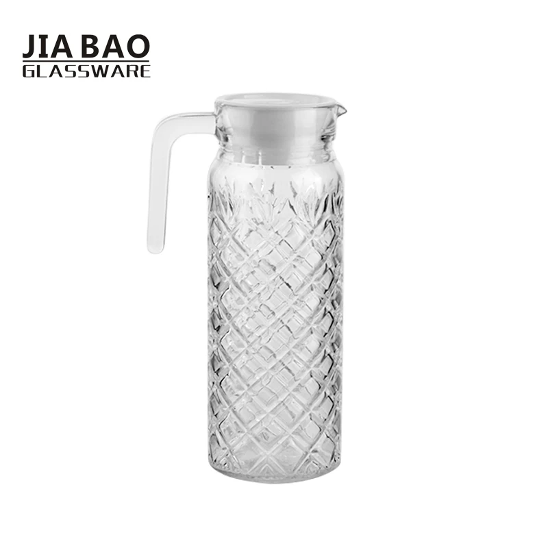 1 5l Clear Glass Water Jug With Lid Pitcher With Hermetic Sealing Easy Pour Spout And Handle For