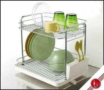 Lfr1249 Green Color Two Tier Dish Drainer Drianer 2 Lfr1249 Green Color Two Tier Dish Drainer