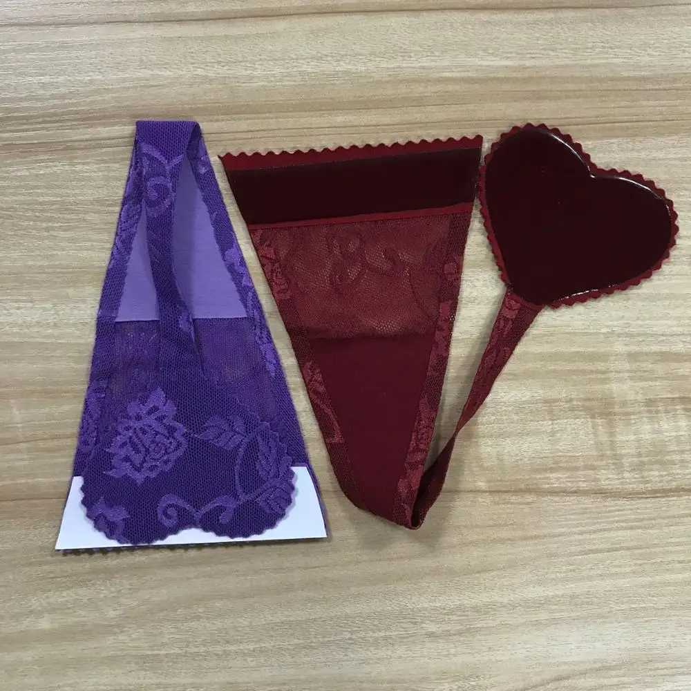 Girls Sexy Lace Non Lines Strapless Panty Silicone Gel Adhesive