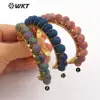 WT-B478 Jewelry Natural Agate Gold Bangles Three Styles Are Available Send Wife or Girlfriend First Choice Druzy Agate Bangles