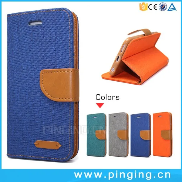 Wholesale Premium Denim Leather Mobile Phone Flip Cover Case For Vivo