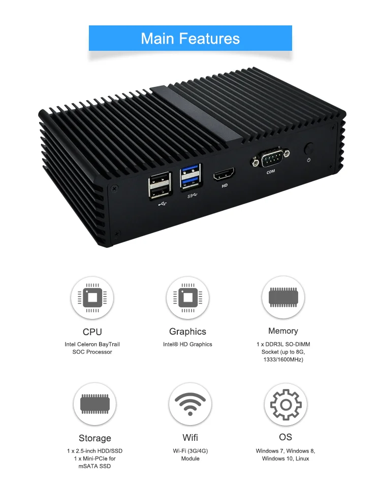 Mini Itx Firewall Server 12v Fanless Mini Pc Soft Router Thin Client