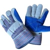 Cow leather palm reinforced welding Industrial leather glove in Guangzhou