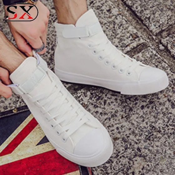 2018 High Quality New Women Canvas Shoes Cheap High Ankle Sneakers