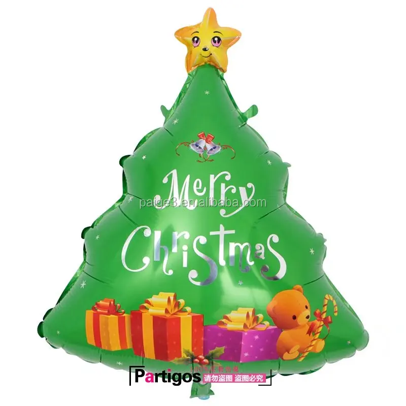 Partigos kartun pohon Natal, Santa Claus, snowman foil