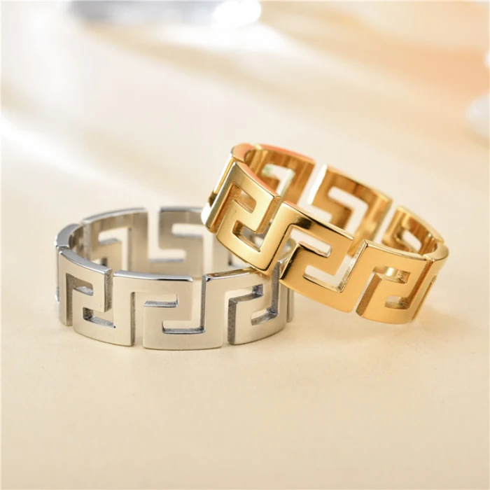 Hotsale Item Vintage Greek Key Pattern 18k Gold Plated Cheap Wholesale ...