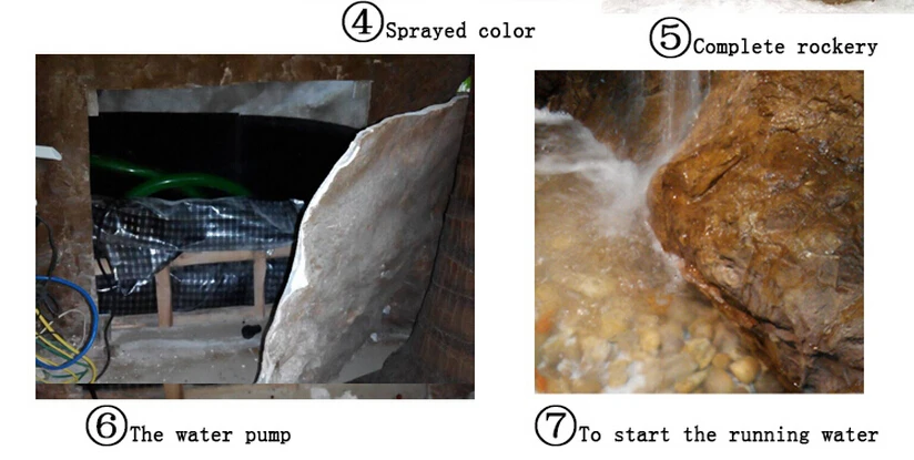 Most durable nearly natural large resin garden fountain design fiberglass fake rock waterfall