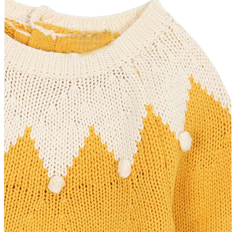 Handgemaakte trui 0-6 maanden Kleding Meisjeskleding Babykleding voor meisjes Truien GLB en laarsjes in emmer geel 