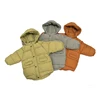 2019 Wholesale special design hooded cotton coat made in china on sale boys long winter coat Candy color kid wear