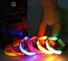 Wholesale Colorful Nylon LED Dog Collar USB Rechargeable Dog Neck Collar Reflective Flash