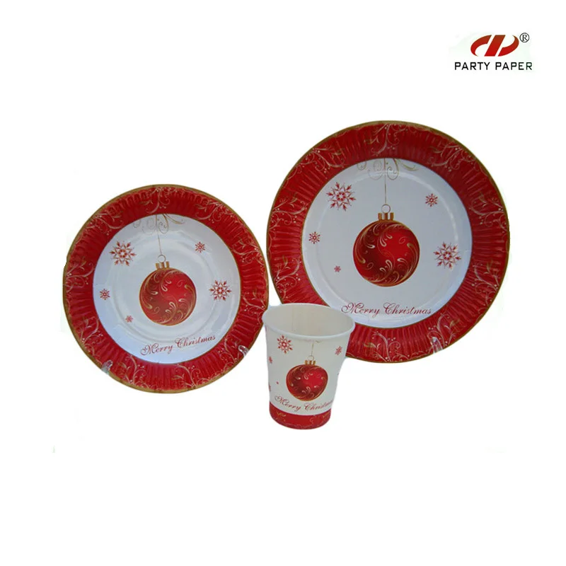 Christmas Party Theme Set About Paper Plate And Cup - Buy Christmas