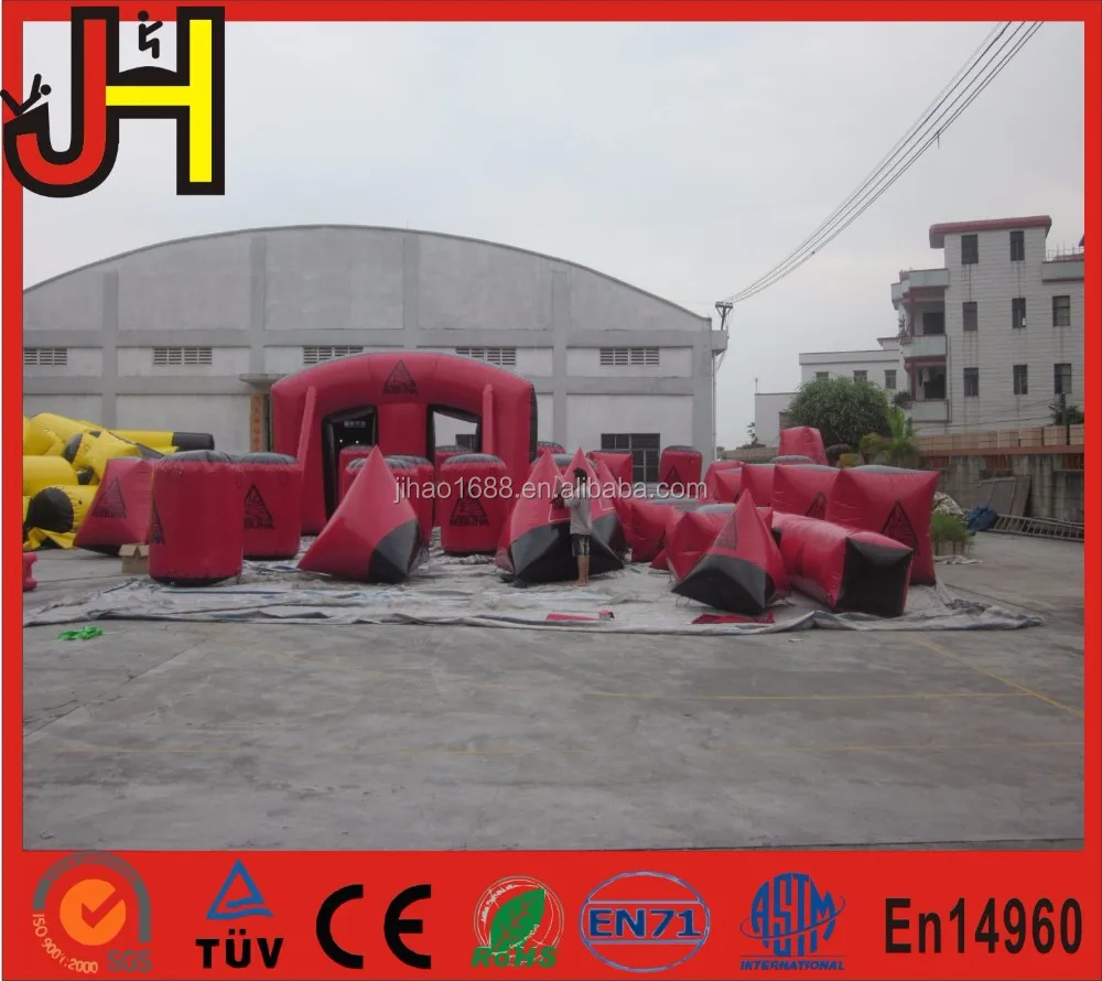 44 Pcs High Quality Pvc Material Outdoor Inflatable Paintball Bunkers