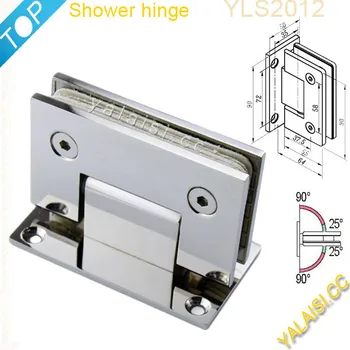 90 Degree Open Both Sides Clamp Polished 304 Stainless Steel Glass