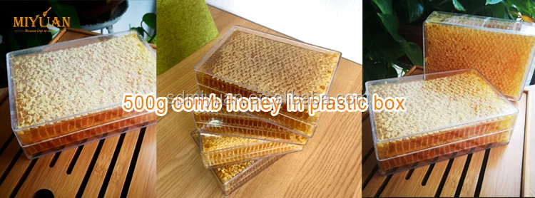 comb honey in plastic box