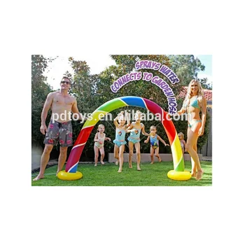 rainbow sprinkler toys outdoor inflatable pools summer fun spray water toy