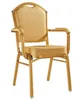 China wholesale cheap used metal iron hotel banquet chairs with armrest
