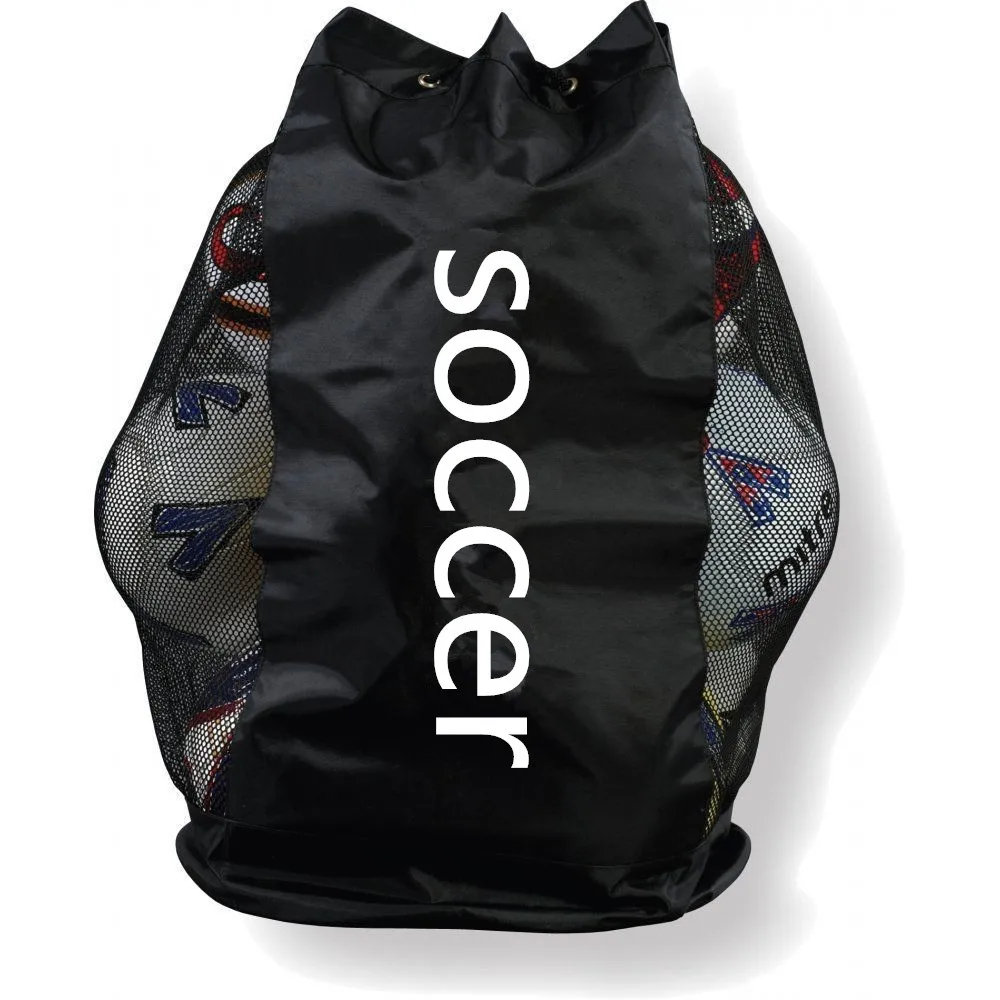 Soccer Football Cord Closure Bag Nylon Mesh 12 Ball Sack Drawstring