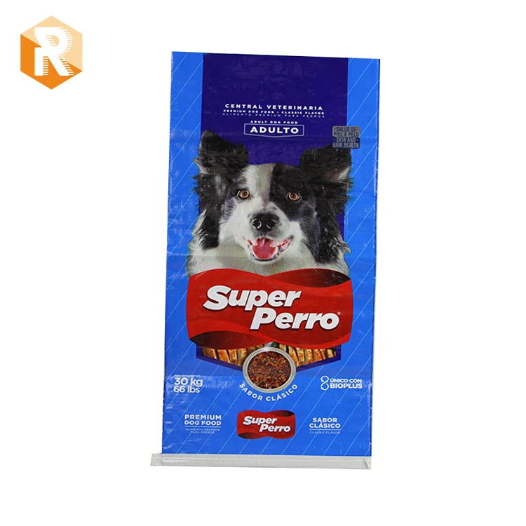 
Polypropylene sack bag of bopp laminated pp woven bag pet dog food packaging bag 30kg 