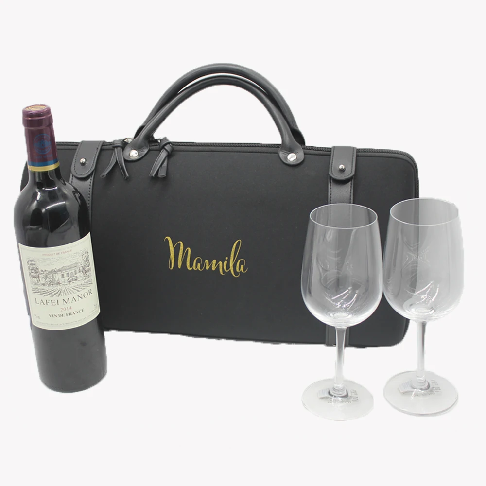 Luxury Eva Foldable Acking Champagne Carry Bottle Case With Handle