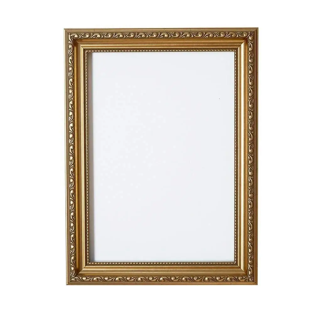 Memory Box Ready To Hang Or Stand Ornate Shabby Chic Picture/Photo/Poster Frame With MDF Backing Board & High Clarity Styrene Shatterproof Perspex Sheet Oscp-2-Gld-A4 A4 Gold