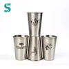 MOQ 50PCS Stainless Steel 304 Metal Pint Wine Coffee Tea Drinking Cup Set with Straws