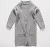 2019 latest shawl neck grey color no button kids boys long cardigan sweater