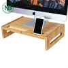Natural home bamboo laptop table computer momister stand riser with storage organizer