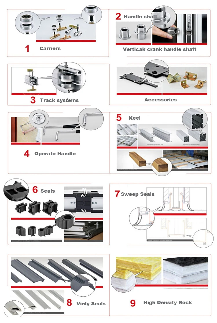 Movable Folding Glass Partition Accessories Frameless Aluminium Glass Partition For Bathroom