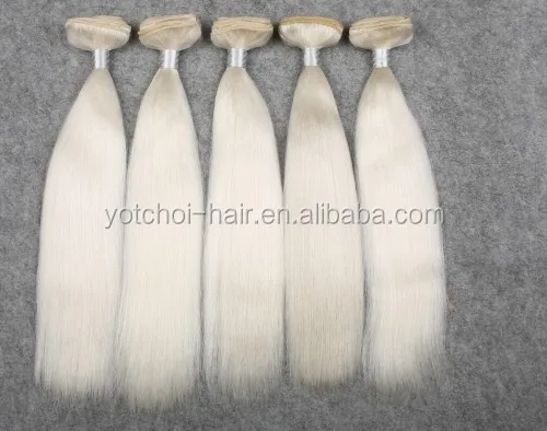 Yotchoi 10 30 Silky Straight Natural Blonde Yak Hair Extensions