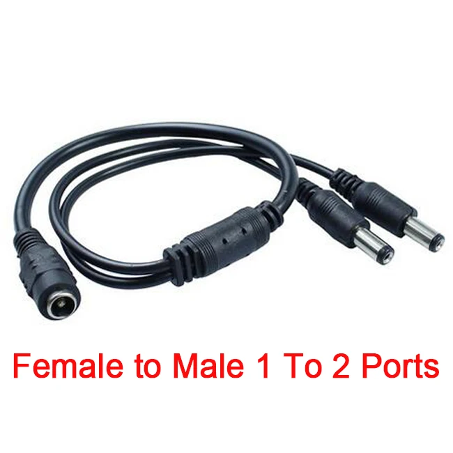 LED Connector Cable Female to Male 1 To 2 Ports DC Power Splitter Adapter Extend