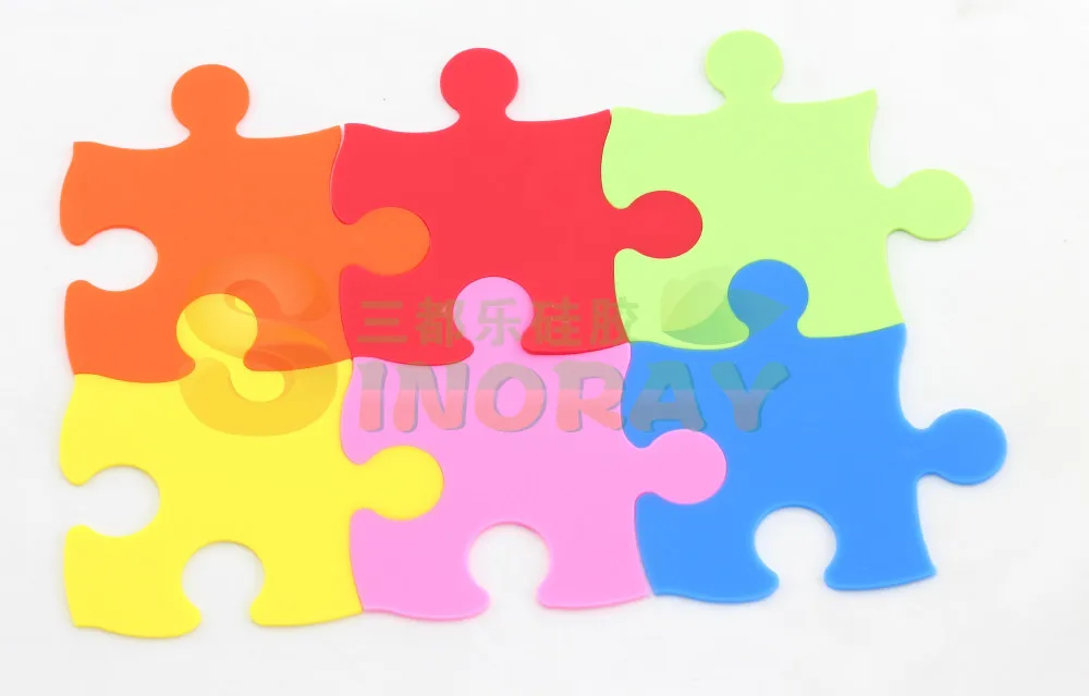 Silicone Jigsaw Puzzle Coaster/Pot Holder, Silicone Coaster