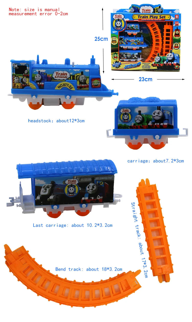 High quality plastic material kids toys cartoon train play set