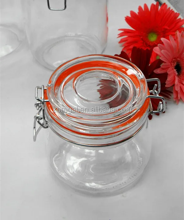 Cheap Airtight Clear Glass Storage Jar With Clip Top Locking Lid Buy