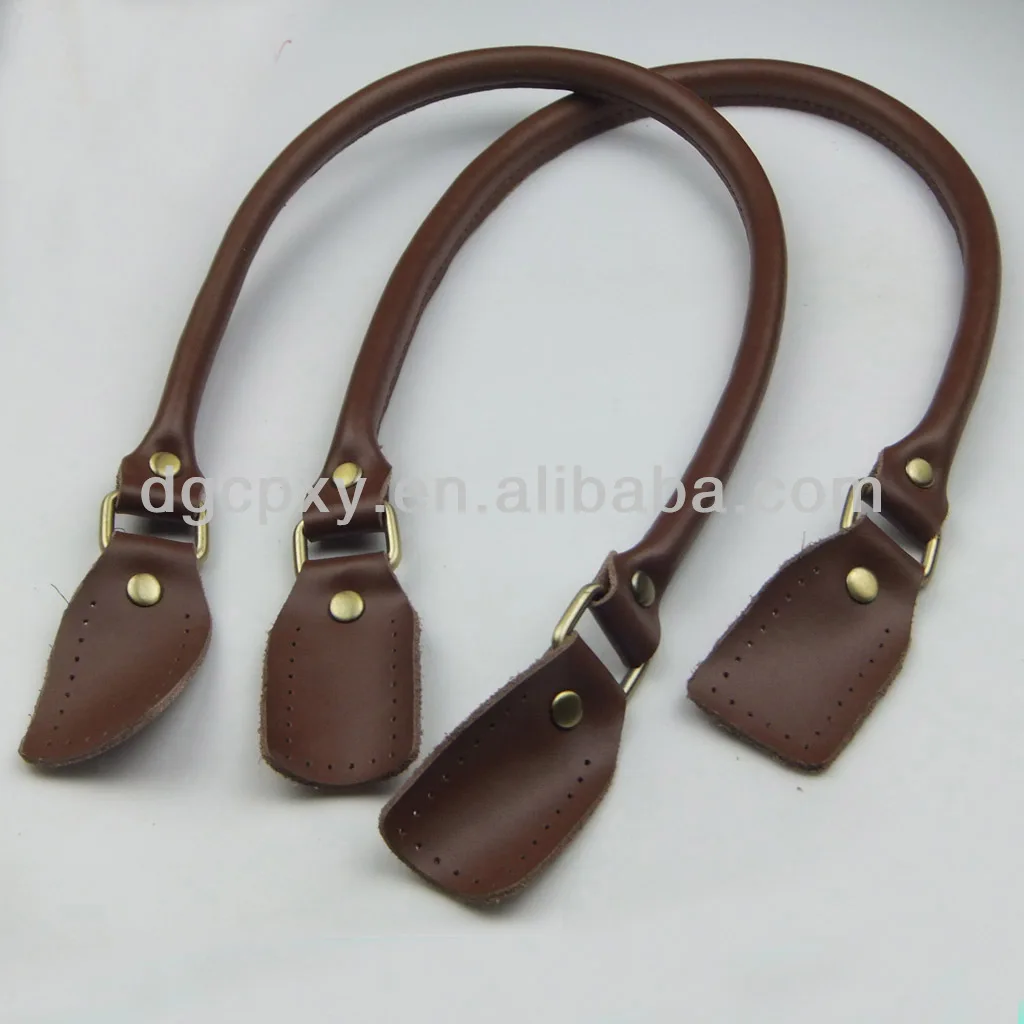 Brown 65cm Genuine Leather Handle Bag Accessories - Buy Handbag Handles ...