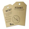 paper gift hang tag thank you art stock paper header greeting business card with hole packaging handmade