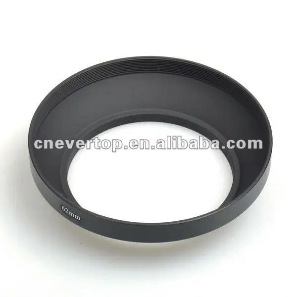 62mm Wide Angle Metal Lens Hood for Canon Nikon Screw-in mount