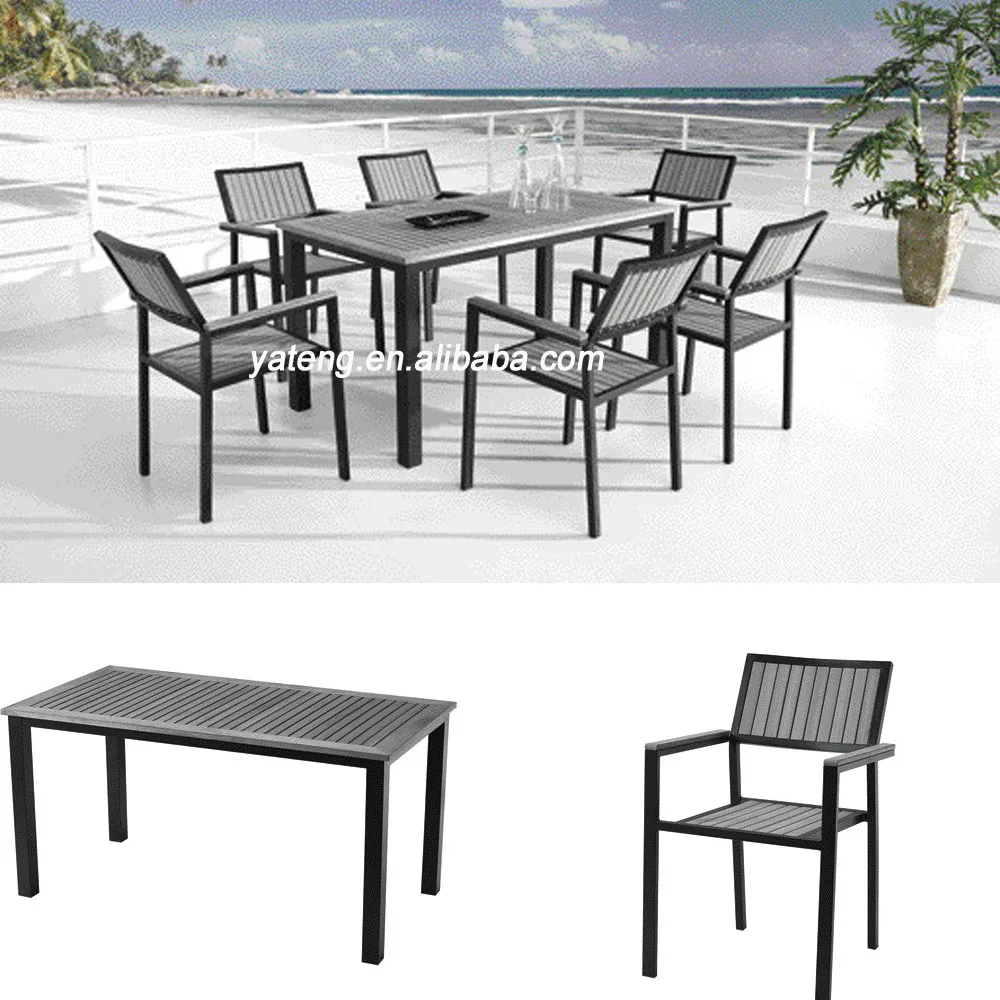 Best Price Grey Color Home Outdoor Deck Furniture Tables Plastic