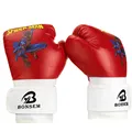 BONSEM Brand Cartoon Gloves PU Foam Kids Gifts Punching Boxing Glove Boys Girls Spider Man Gray