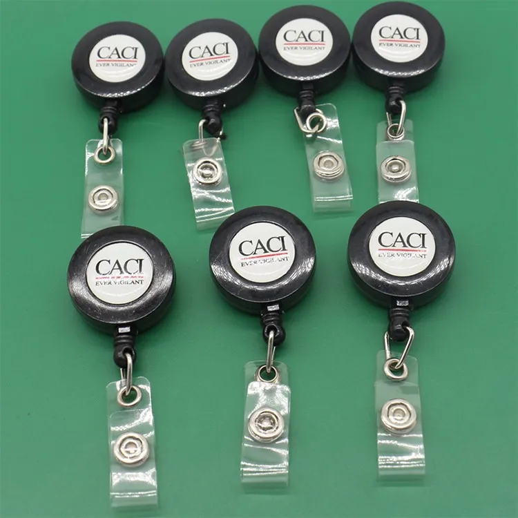 Retractable Badge Holder Id Badge Reel Clip On Card Holders - Buy