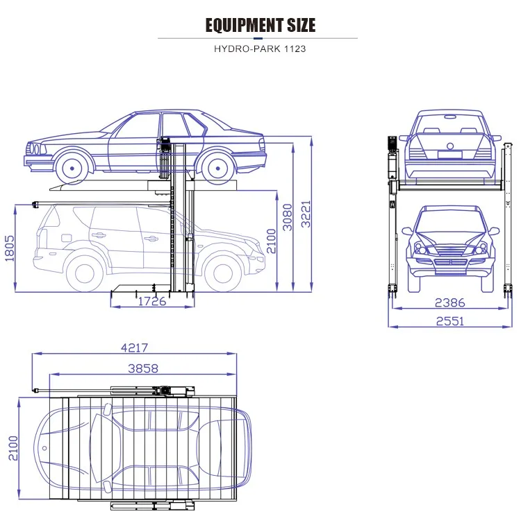 2 Post Double Parking Car Lift Hydraulic Car Parking System Buy Car