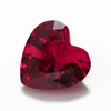 2.5x2.5mm~12x12mm Heart Shape 5# Red Lab Created Ruby